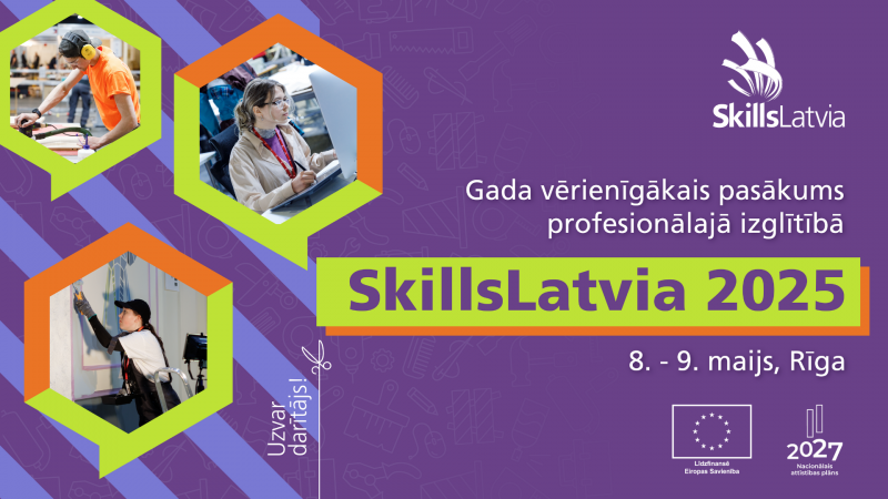 Jaunieši no dažādām profesijām_SkillsLatvia2025