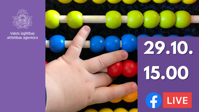 Valsts izglītības attīstības aģentūras logo, 29.10. 15.00 Facebook live