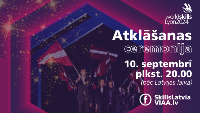 baneris par WorldSkills ceremonijas atklāšanu